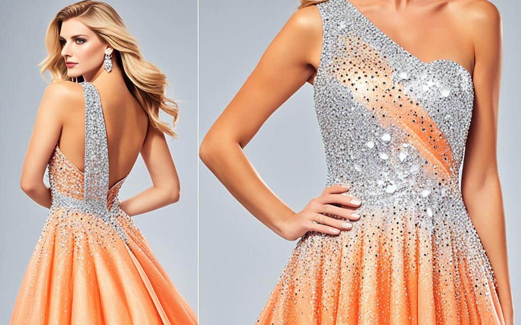sparkly sequin one shoulder prom dress