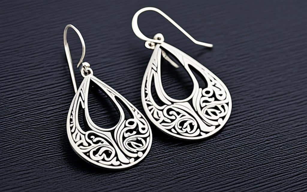 antique silver drop earrings